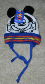YOUTH Vintage Disney Mickey Mouse Winter Hat Fits 3-6Yos~NEW