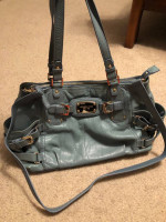 Michael Kors Light Blue Leather Handbag/Purse