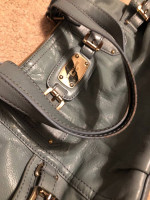 Michael Kors Light Blue Leather Handbag/Purse