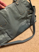 Michael Kors Light Blue Leather Handbag/Purse