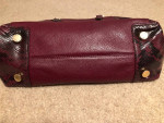 Michael Kors Maroon Snake Print Leather Handbag/Purse