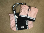 Victoria’s Secret PINK 1/4 Zip Windbreaker-Pullover and Tote Bag Set