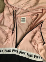 Victoria’s Secret PINK 1/4 Zip Windbreaker-Pullover and Tote Bag Set