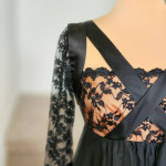 Handmade VINTAGE Black Lace Dress!