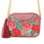 ~ NEW~ Celine Dion Collection "Harmonic" Leather Floral Mini Crossbody