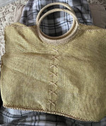 Cappelli Straworld Large Tan Burlap Straw Tote Purse