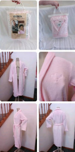 New Hard Rock Tulsa Pink Luxury Plush Robe Pockets Tie Cozy Lounge Spa