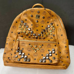MCM Stark Backpack Visetos M Studs - Medium - Cognac