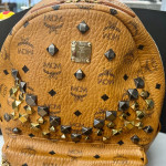 MCM Stark Backpack Visetos M Studs - Medium - Cognac