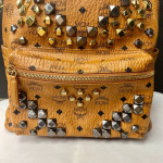 MCM Stark Backpack Visetos M Studs - Medium - Cognac