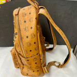 MCM Stark Backpack Visetos M Studs - Medium - Cognac