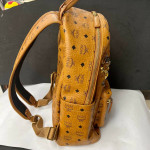 MCM Stark Backpack Visetos M Studs - Medium - Cognac