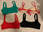 3 Aerie Bikini Tops and 1 Amazon Women's Size Medium