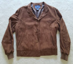 FACONNABLE Men’s Brown Suede Goatskin Leather Jacket – Sz LARGE
