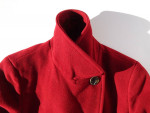 Calvin Klein Coat Wool Cashmere Double Breasted Red Peacoat size P10
