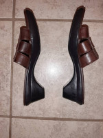 Women's Nine West Brown  Slide Sandals Low Heels Sz 7M