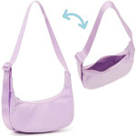 No Boundaries Juniors' CROSSBODY HOBO HANDBAG / PURSE Lavender 8x4x2"
