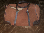2003 Marlboro Suede Leather Travel Duffle Bag GUTS GRIT GEAR EXCELLENT