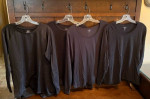 $3 for ALL 4! or Buy separately -- XL long sl black tops