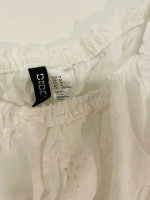 H&M Women's White Crop-top Butterfly Sleeves Size M