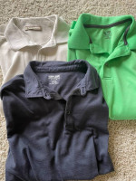Set of 3 men’s short sleeve polo tops medium