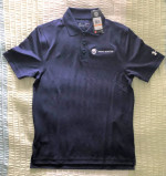 HANES POLO SHIRT - IMPACT SELECTOR label - NAVY - NEW (S)