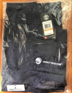 HANES POLO SHIRT - IMPACT SELECTOR label - NAVY - NEW (S)