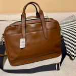 Coach F22529 Men’s Hamilton Saddle Brown Leather Briefcase Work Laptop