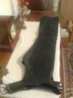 Black Leather Men's Chaps