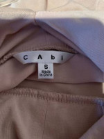 CAbi #542 Size Small Grecian Nude Blush Ruched Sleeveless Top
