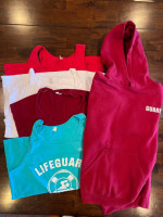 5 pcs Mason City Aquatic Center Lifeguard Tanks and Sweatshirt Tops
