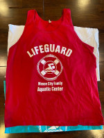 5 pcs Mason City Aquatic Center Lifeguard Tanks and Sweatshirt Tops