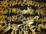 Gwen Stefani Art Large Canvas Tote Bag Shopper Bag Gold Metallic Print