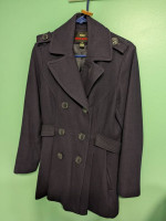 Sz L Purple Wool Women's Coat