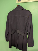Sz L Purple Wool Women's Coat