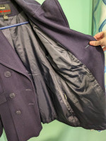 Sz L Purple Wool Women's Coat