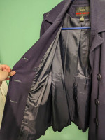 Sz L Purple Wool Women's Coat