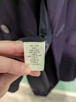 Sz L Purple Wool Women's Coat