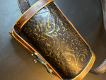 Wicker cross body womans purse, handmade