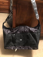 Victoria’s Secret PINK X-Large Black /White Marled DuffelOvernight Bag