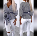 NWT WINTER STREET FASHION BUSINESS CHIC ME PUFF SLEEVE BLOUSE S:SMALL-LARGE