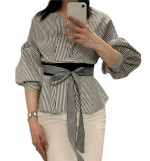 NWT WINTER STREET FASHION BUSINESS CHIC ME PUFF SLEEVE BLOUSE S:SMALL-LARGE