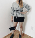 NWT WINTER STREET FASHION BUSINESS CHIC ME PUFF SLEEVE BLOUSE S:SMALL-LARGE