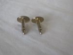 Gold Color French Cufflinks with Metal Stripes