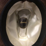 COWBOY HAT FEATHERS STITCHED BAND SIZE 7 1/2