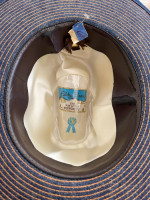 NEW WITH TAGS VINTAGE EDDY BROS Denim Cowboy Hat Saddle Emblem