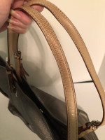 Michael Kors Metallic Gray Shoulder Bag Purse Tote