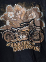 WOMEN'S Harley Davidson long-sleeve tie bottom SHIRT