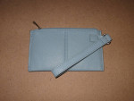 Jewell by THIRTY-ONE Faux Pebbled Leather Wrist Wallet Aqua Blue