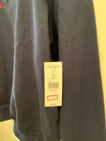 Karen Scott navy embroidered top Sz XL NWT